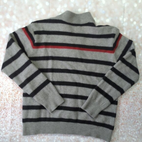 Wolsey Striped Wool 1/4 Zip Sweater, Men's Small - Picture 3 of 9